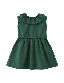 Fashion Green Doll Collar Dress
