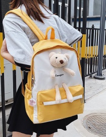 Fashion Yellow Cartoon Doll Bear Backpack