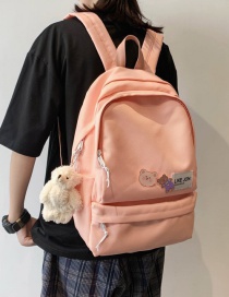 Fashion Pink To Send Bear Pendant Cartoon Bear Backpack