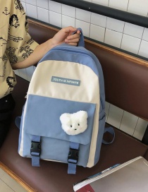 Fashion Blue Bear Shoulder Bear Backpack
