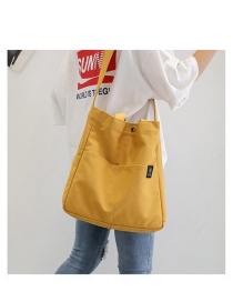 Fashion Yellow Canvas Solid Color Shoulder Messenger Bag