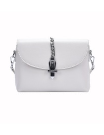Fashion White Chain Buckle Shoulder Bag