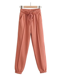 Fashion Orange Straight Trousers
