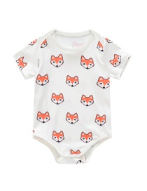 Fashion Fox Baby Cartoon Bag Fart Short-sleeved Bodysuit