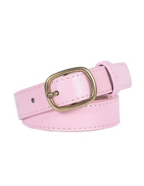 Fashion Pink Bronze Buckle Alloy Pu Belt