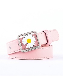 Fashion Pink Daisy Concave Belt