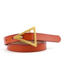 Fashion Camel Triangle Buckle Shape Thin Belt