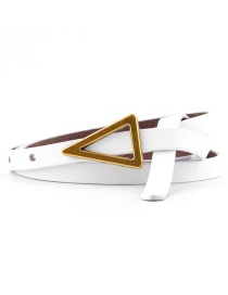 Fashion White Triangle Knotted Sugar Thin Belt