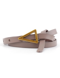 Fashion Light Khaki Triangle Knotted Sugar Thin Belt