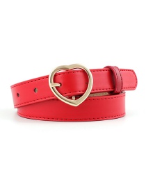 Fashion Red-gold Buckle Heart-shaped Heart Buckle Belt
