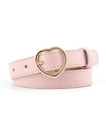 Fashion Pink-gold Buckle Heart-shaped Heart Buckle Belt