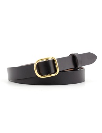 Fashion Black Thin Belt Candy Color Knotted Belt