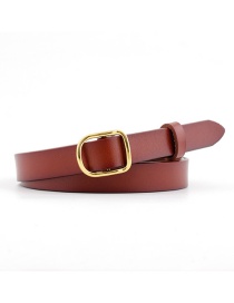 Fashion Brown Thin Belt Candy Color Knotted Belt