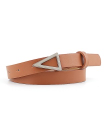 Fashion Camel Silver Triangle Buckle Snap Belt