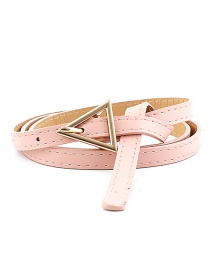 Fashion Pink Triangle Buckle Thin Belt