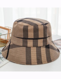 Fashion Black Suede Collapsible Plaid Fisherman Hat
