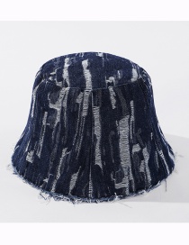 Fashion Navy Blue Washed Denim Fisherman Hat