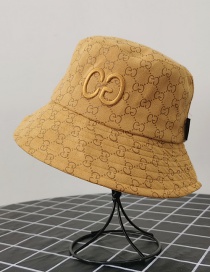 Fashion Yellow Letter Embroidered Printed Sunshade Fisherman Hat