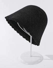 Fashion Black Lace Knitted Light Board Sunscreen Fisherman Hat