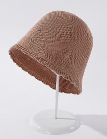 Fashion Khaki Lace Knitted Light Board Sunscreen Fisherman Hat