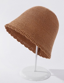 Fashion Camel Lace Knitted Light Board Sunscreen Fisherman Hat