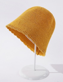 Fashion Yellow Lace Knitted Light Board Sunscreen Fisherman Hat