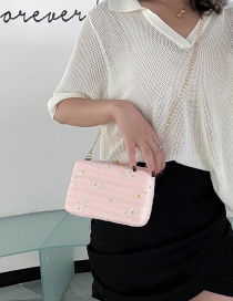 Fashion Pink Box Chain Printed Shoulder Messenger Bag