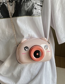 Fashion Pink Small Bubble Camera Chain Shoulder Bag