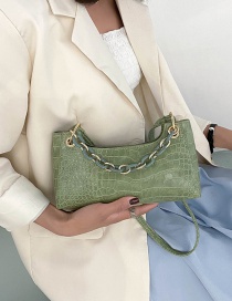 Fashion Green Crocodile Chain Shoulder Bag