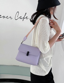 Fashion Purple Shoulder Crossbody Bag With Wide Shoulder Strap Lock