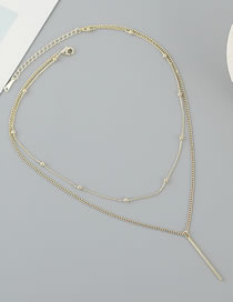 Fashion Golden Gold-plated Round Bead Double-layer Necklace