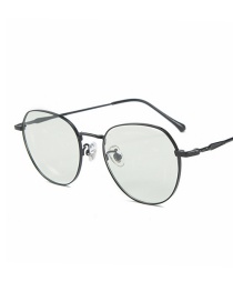 Fashion Black Frame-after Changing Color Anti-fatigue And Anti-blue Light Non-degree Flat Mirror Glasses Frame