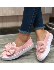 Fashion Pink Bow Flat Shoes