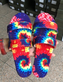 Fashion Suit Flat Bottom Rainbow Open-toe Sandals