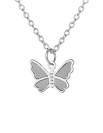 Fashion Silver Butterfly Alloy Necklace