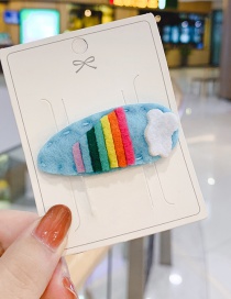 Fashion Cloud Rainbow Handmade Felt Cloth Alloy Animal Fruit Flower Children Hairpin