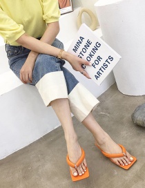 Fashion Orange Flip-flop Rhinestone Flip-flops