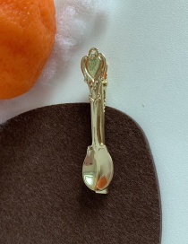 Fashion Spoon Golden Spoon And Fork Clip