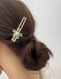 Fashion Flower Section Handmade Pearl Crystal Flower Hair Clip