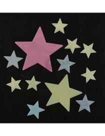 Fashion Color Stars Removable Self-adhesive Wall Stickers