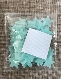 Fashion 3cm Light Blue 100pcs/bag 3cm Stars Luminous Patch 102pcs