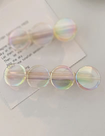 Fashion Circle Models-4 Dream Laser Transparent Ice Cube Hairpin