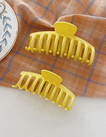 Fashion Gripper Small-lemon Yellow Candy-colored Large Plate Hairpin (single Price)