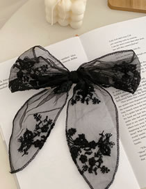 Fashion Black Hairpin Lace Bow Hairpin Hair Rope