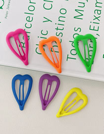 Fashion Fluorescent Love-6 Pack Set Of 6 Fluorescent Hairpins