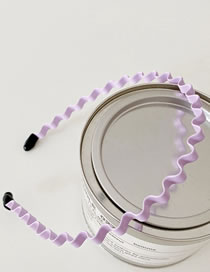 Fashion Taro Purple Color Wave Beam Headband