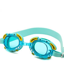 Fashion Lake Blue Hd Anti-fog Waterproof Crab Goggles