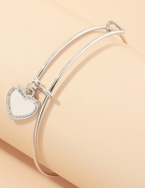 Fashion Platinum Love Diamond-set Oil Drop Adjustable Bracelet