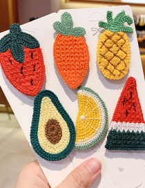 Fashion Knitted Fruits [6 Packs] Knitted Flower Fruit Animal Hit Color Bangs Velcro Suit