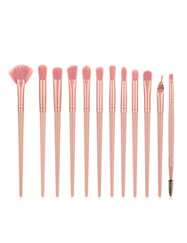 Fashion Pink Eyebrow Brush Elbow Makeup Brush Set